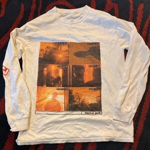 Cactus Jack by Travis Scott White Long Sleeve Tee